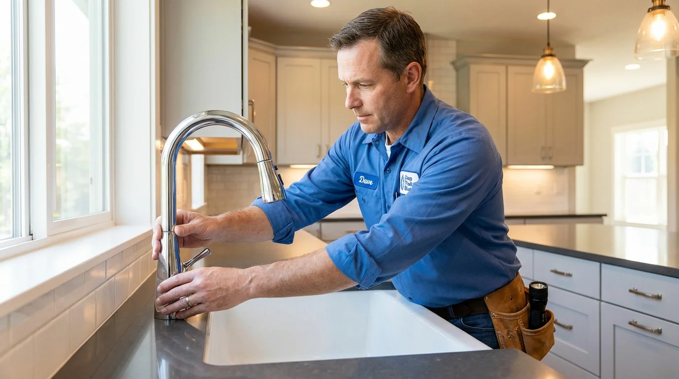 Kitchen faucet installation by Johns Plumbing LLC in Jensen Beach