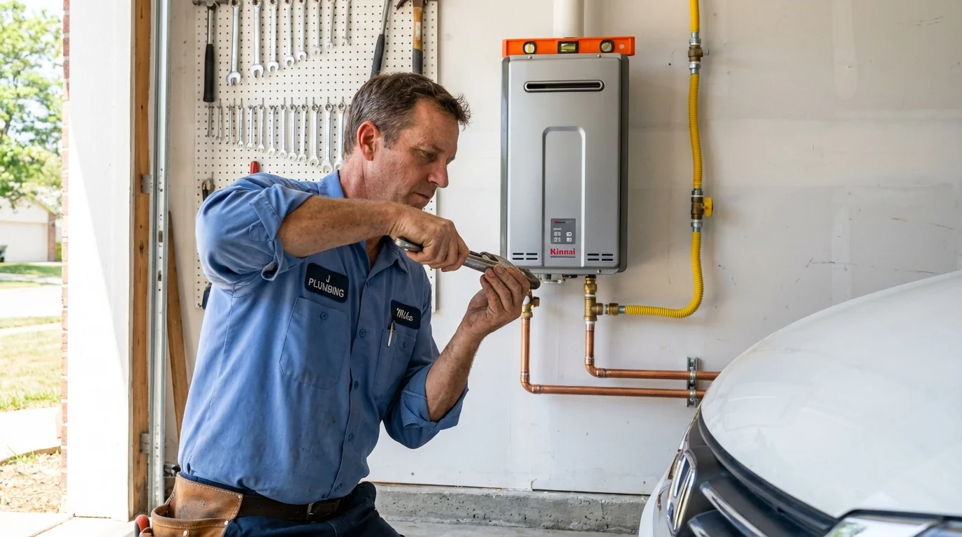 Tankless water heater installation by a Johns Plumbing LLC plumber in Jensen Beach